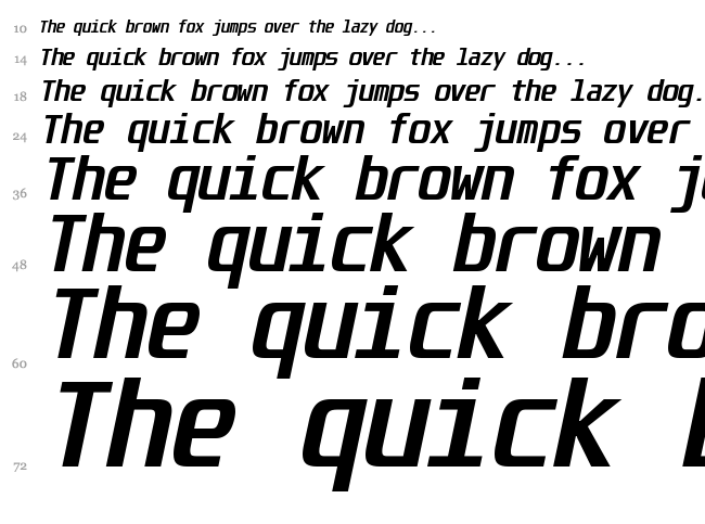 Unispace font waterfall